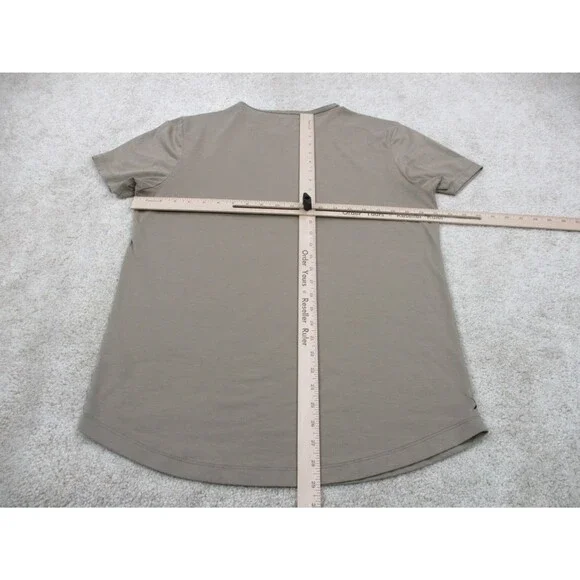 Cuts Shirt Mens Large L Brown Tan Casual Performance Stretch Crew Tee * - Picture 11 of 13